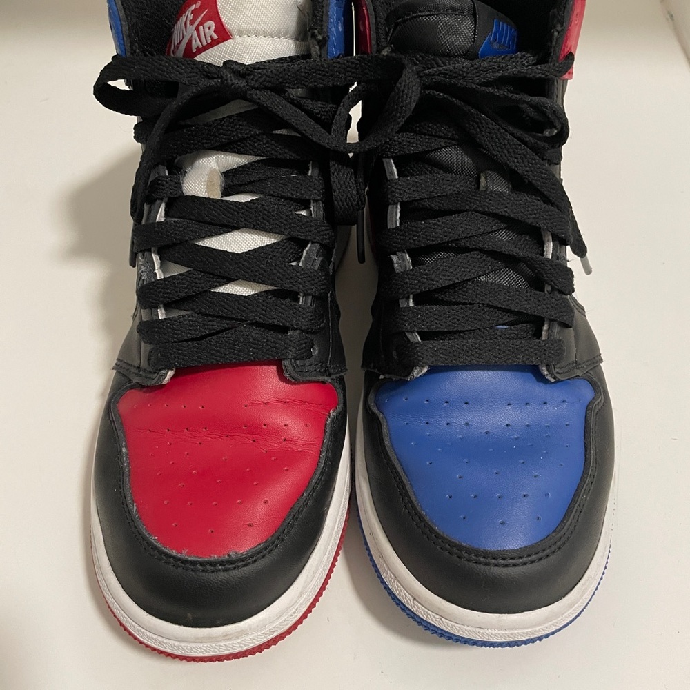 Jordan Retro High Top Red and Blue High-Top Sneakers -Size 7
